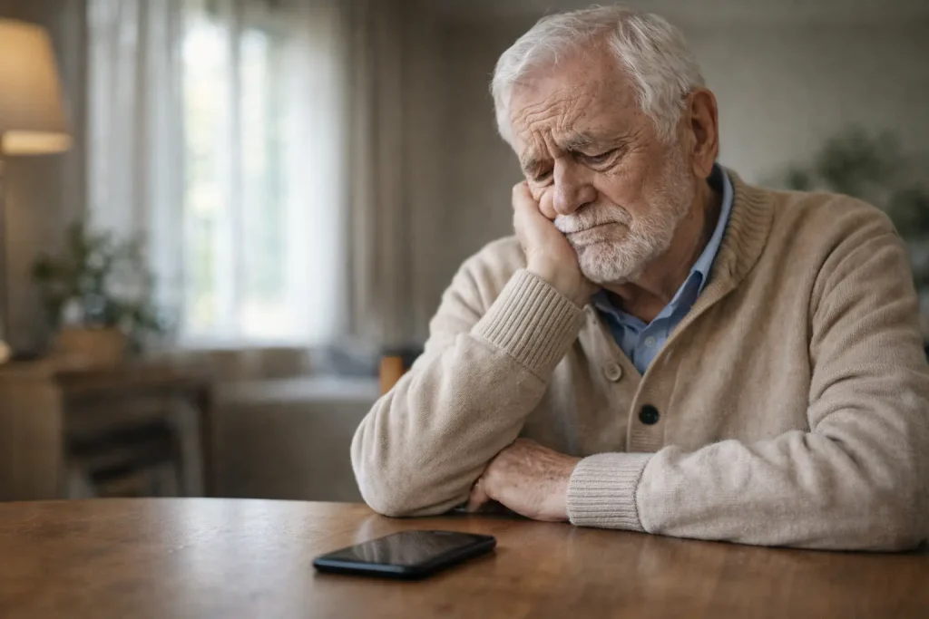 problemi degli anziani con gli smartphone che portano frustrazione