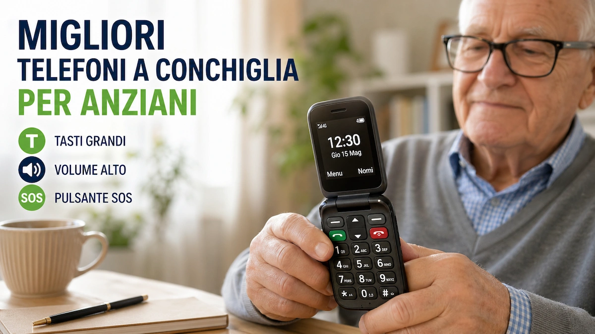 migliori telefoni a conchiglia per anziani con tasti grandi e volume alto