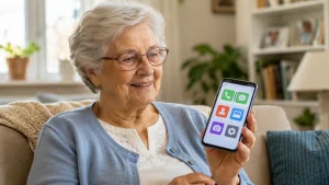 Come rendere lo schermo del telefono più leggibile per un anziano aumentando la dimensione delle icone e del testo.